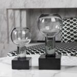 Mic Glass Marble Stand Decoration