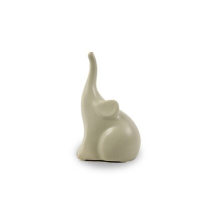 Urbanloft Home Elefant B Ceramic Statue Decoration - Grey