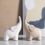 Urbanloft Home Elefant B Ceramic Statue Decoration - Grey - Image 2