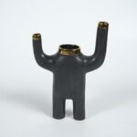 Urbanloft Home Kind Ceramic Vase Decoration - Black