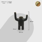Urbanloft Home Kind Ceramic Vase Decoration - Black - Image 3
