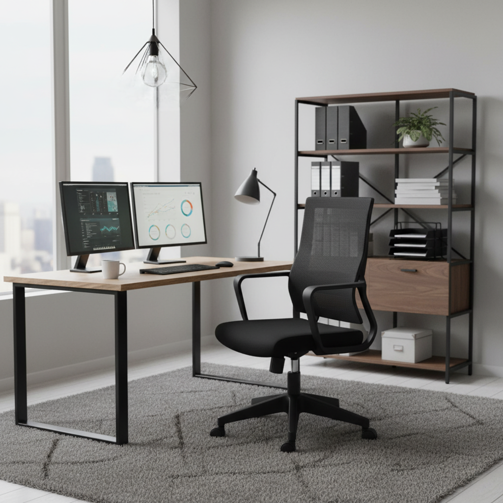 wmremove-transformed-7-1.png Stryv Basic Office Chair – Ergonomic Mesh Back Support - Image 2