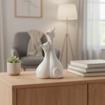 Twin Katze Patung Keramik – Home Decoration yang Memukau - Gambar 2