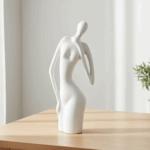 Urbanloft Home Geneva Ceramic Statue Decoration - White S - Image 3