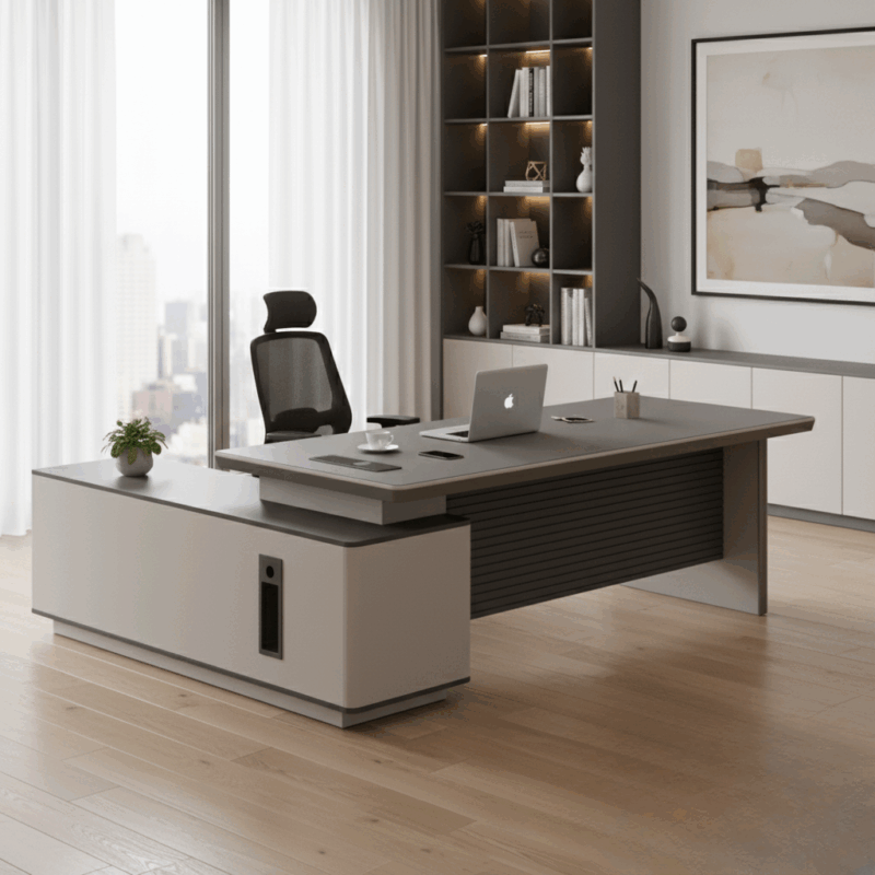 Luvera Table Kantor 2.4 – Aksen dari Kekuatan & Keanggunan