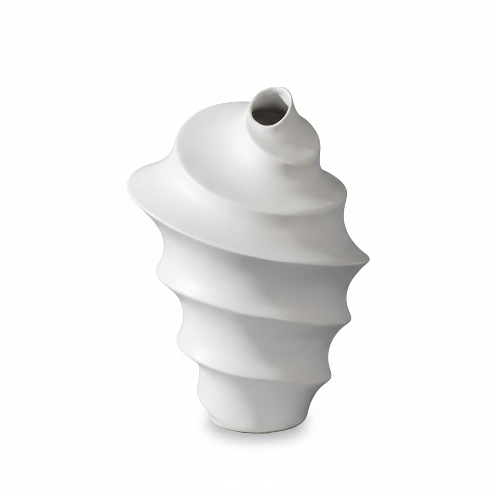 Shelton Vas Keramik- Vas Premium Desain Organik yang Elegan