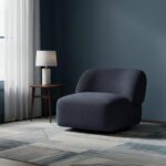 Verdele Biru Tua Kursi Santai Putar – Kenyamanan Relaksasi