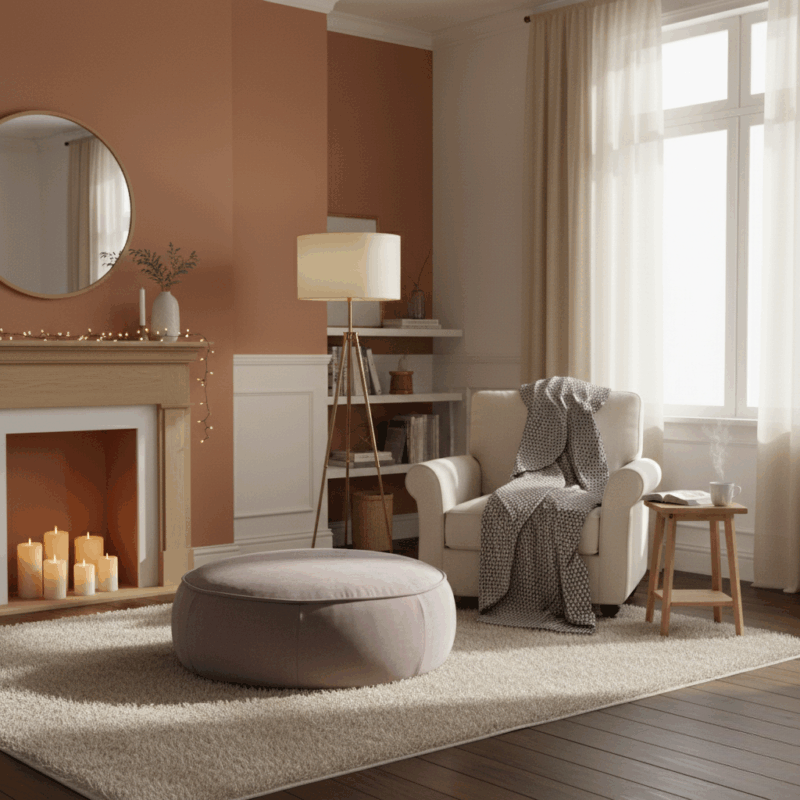 Noa 0.89 (Ottoman) Dusty Rose – Sofa Relaksasi Kemewahan. 