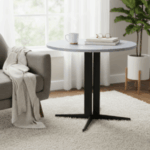 Veltrix Putih Side Table - Table Keramik Premium Elegansi - Gambar 3