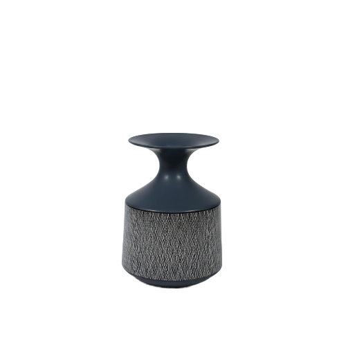C30158C - Klee Vase Medium Black - 1 Klee Vas Keramik Hitam – Dekor Premium yang Elegan
