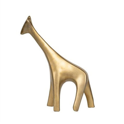 Giraffe Gold Patung Keramik – Dekorasi Mewah & Spektakuler