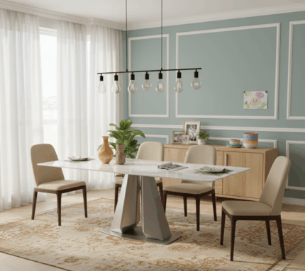 Grava Dining Table – Kemewahan Abadi Hidup yang Elegan. 