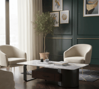 Glintora Coffee Table – Mahakarya Keramik Keanggunan Abadi 