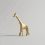 Giraffe Gold Patung Keramik – Dekorasi Mewah & Spektakuler - Gambar 2