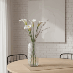 Leachi White Medium Vas Kaca – Berkelas & Mempesona - Gambar 3