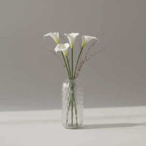 Leachi White Medium Vas Kaca – Berkelas & Mempesona - Gambar 2