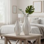 Urbanloft Home Marion Ceramic Vase Decoration - White M - Image 3