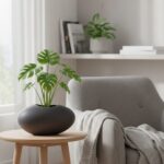 Pio Charcoal Vas Keramik – Sentuhan Dramatik Ruang Anda - Gambar 3