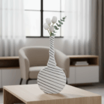 Guitar Vas Keramik Putih – Vas Modern Berkarakter Ikonik - Gambar 7