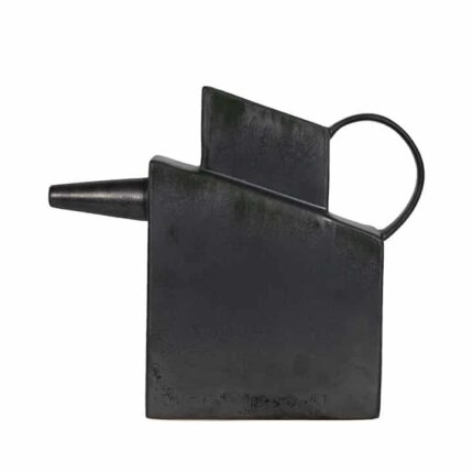 Saquon Vas Keramik – Vas Geometris Glasir Metalik Elegan