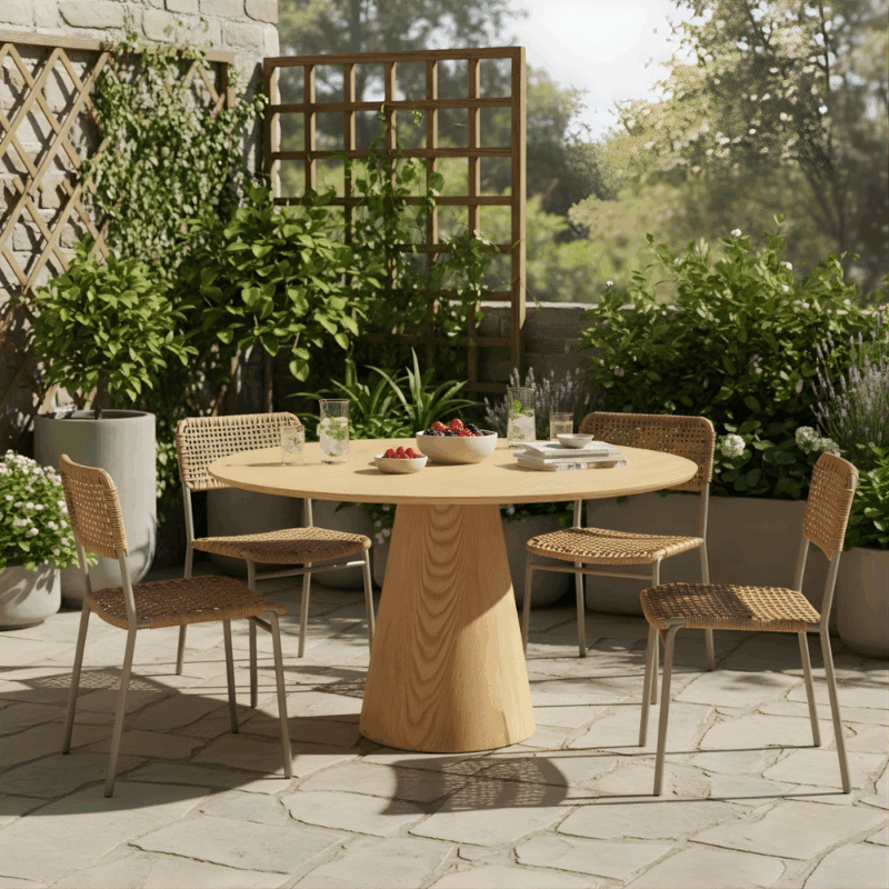 Arkona Dining Table Bundar - Mewah & Nyaman Setiap Hari