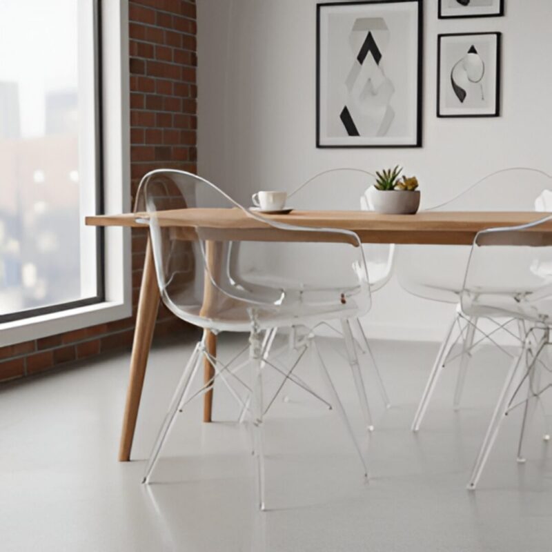 ModX Clear Dining Chair Sandaran Tangan - Kenyamanan Elegan